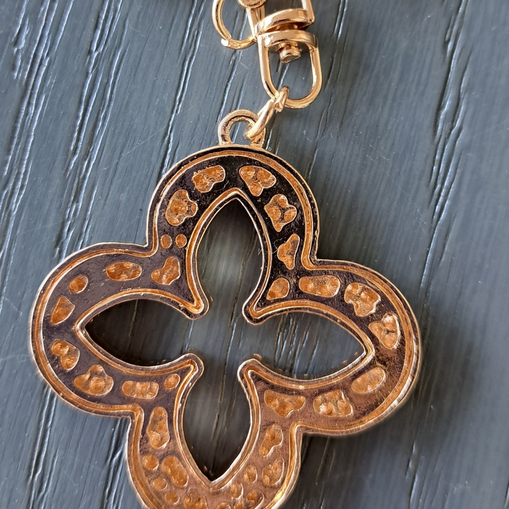 L.Vuitton Style Key Ring- Purse Charm, Pink, New - Picture 4 of 5